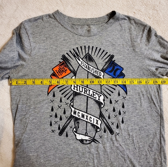 Boys Hurley Long Sleeve Shirt Grey Size XL 13-15 Years - Picture 2 of 6
